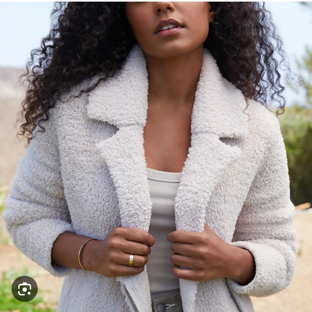 Barefoot Dreams CozyChic Faux Shearling Moto Jacket